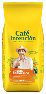 CAFÉ INTENCIÓN Crema Aromatico Fairtrade & bio - 1000g zrno,  CZ-BIO-001